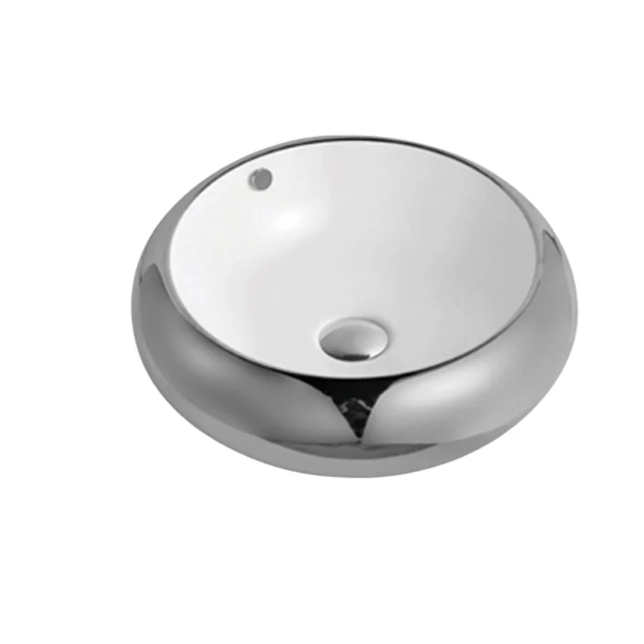 Aqua Series Basin – Silver Exterior & White Interior