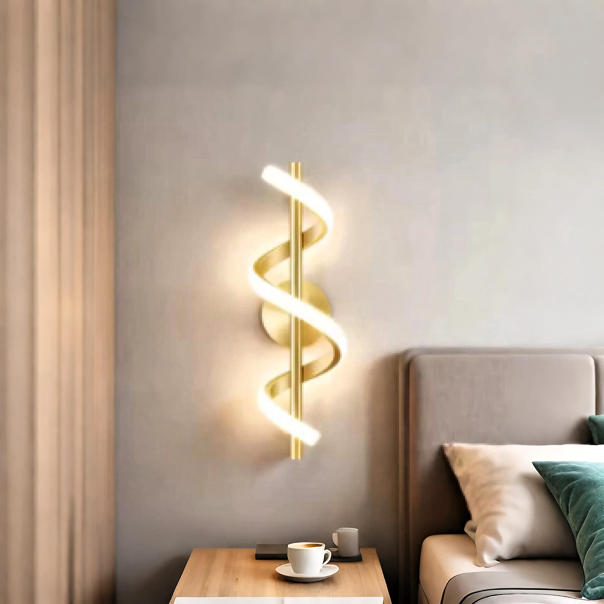 NOW ACCEPTING ADVANCE ORDERS- Modern Wall Light – Brass Gold & Sand Black